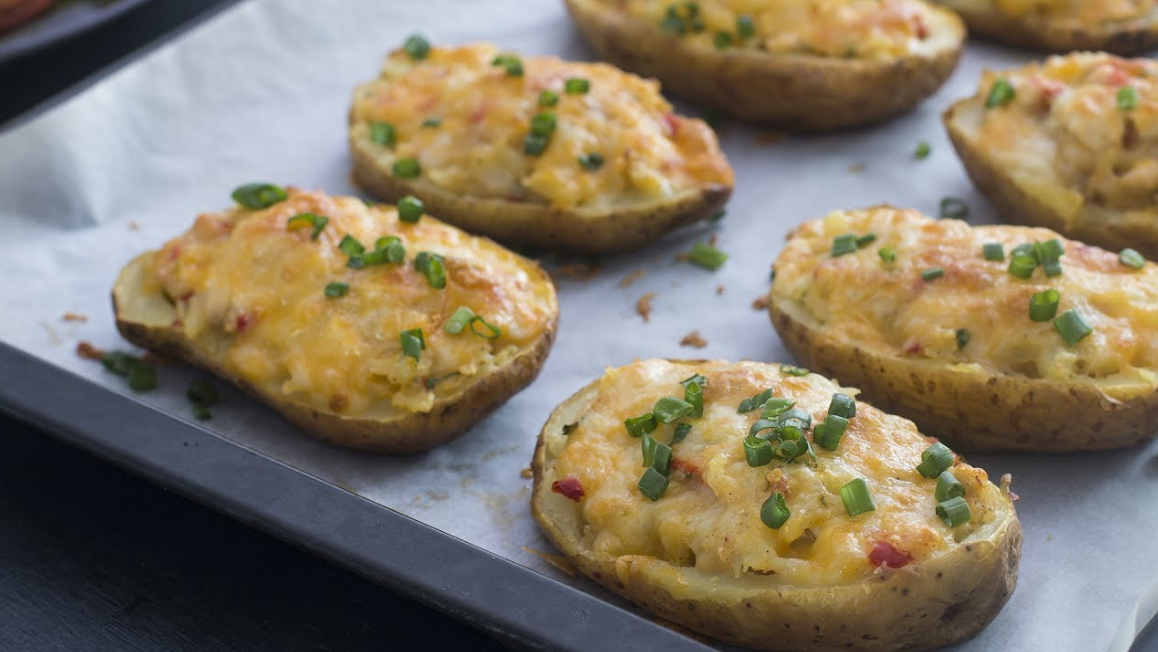 Chicken stuffed baked potatoes