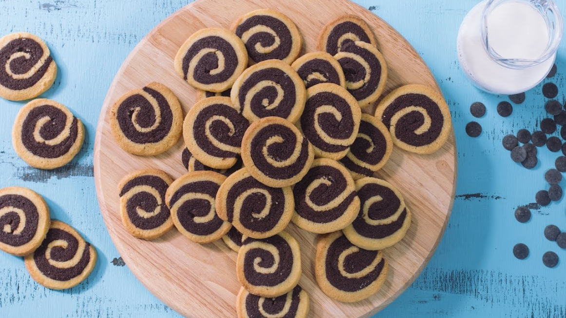 Vanilla Chocolate Swirl Cookies