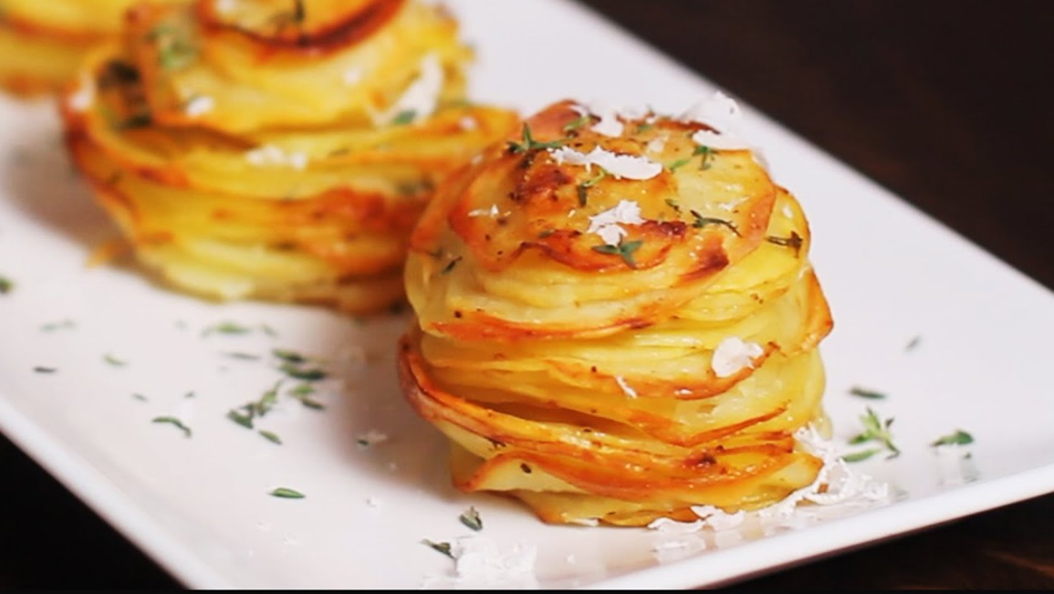 How to make Parmesan Potato Stacks