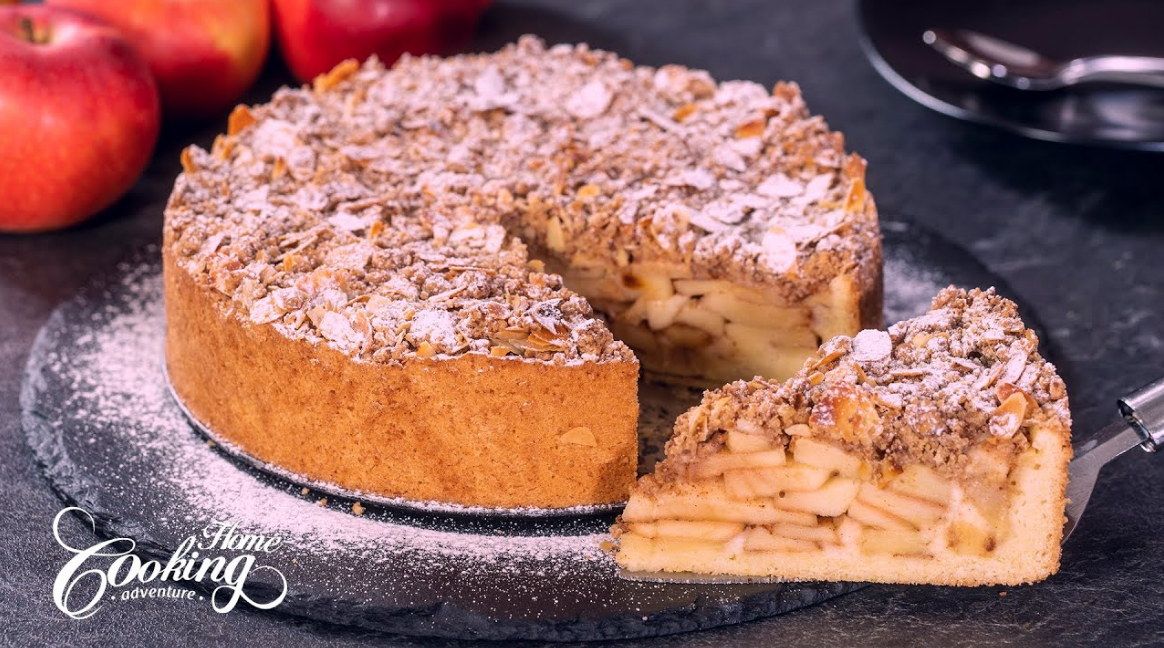 Apfelkuchen mit Streusel - How to make German Apple Streusel Cake - How ...