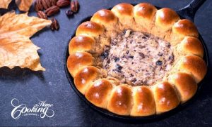 How to Make Skillet Sweet Potato Bread with Pecan Cranberry Cheese Dip