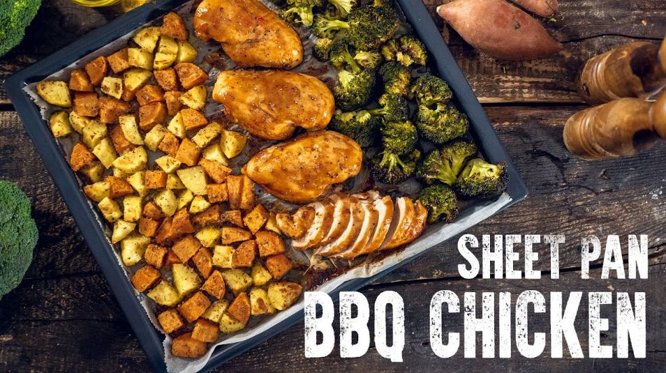 How to make Sheet Pan BBQ Chicken and Roasted Veggies