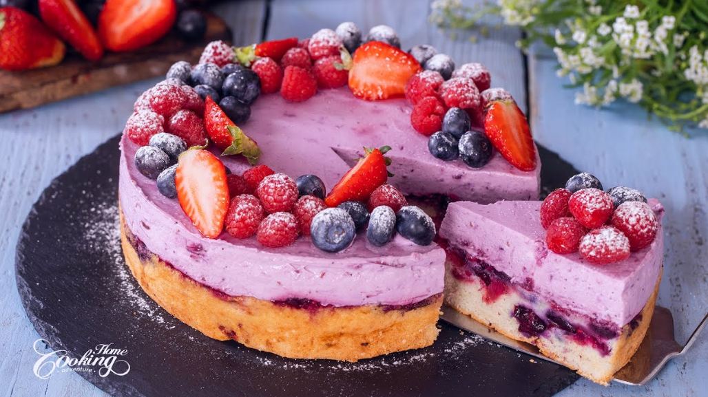 How to make Berry Cream Cheese Mousse Cake