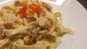 How to make tagliatelle Salmon Spaghetti 