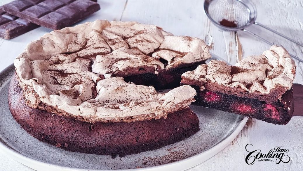 How to Make Flourless Chocolate Raspberry Meringue Cake