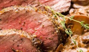 How to Make Beef tenderloin with mushroom sauce