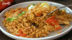 how to make toasted orzo with chicken