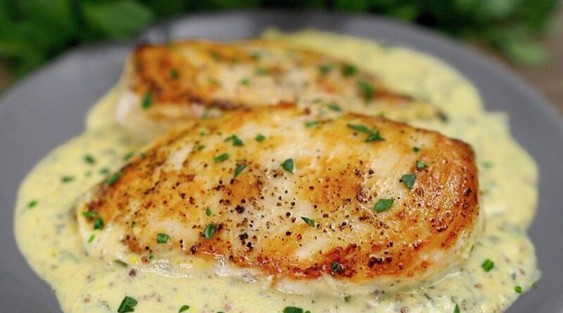 How to make chicken breast with mustard cream sauce