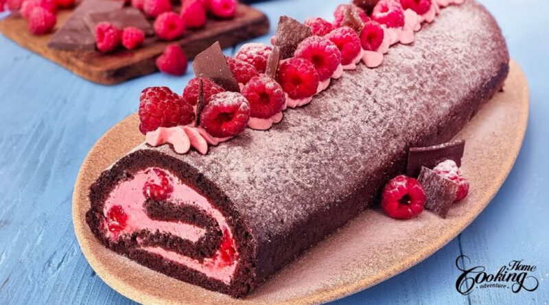 How to Make Chocolate Raspberry Cake Roll