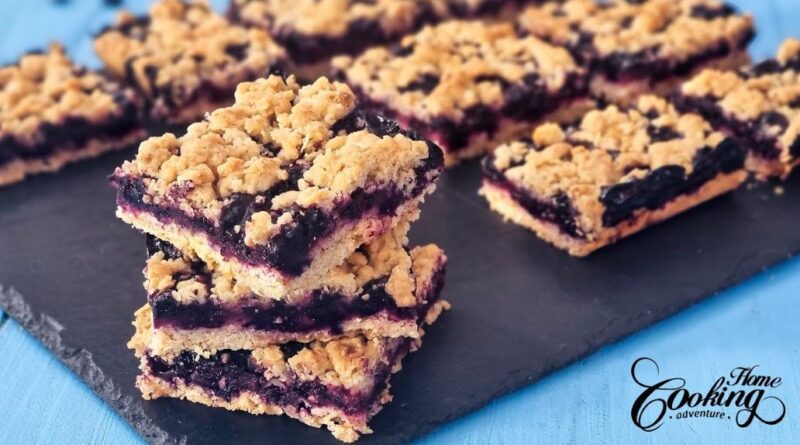 How to make Blueberry Oat Crumble Bars